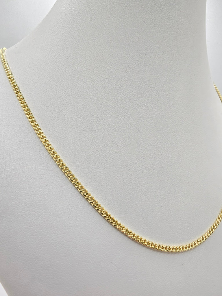 10KT SEMISOLID MIAMI CUBAN CHAIN  Size 22INCH 2MM Weight 2.8GR