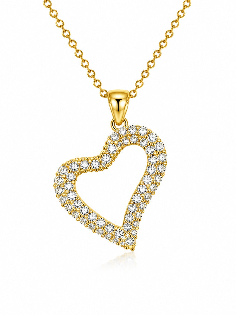 10KT CZ HEART SILHOUETTE PENDANT Weigth 2GR