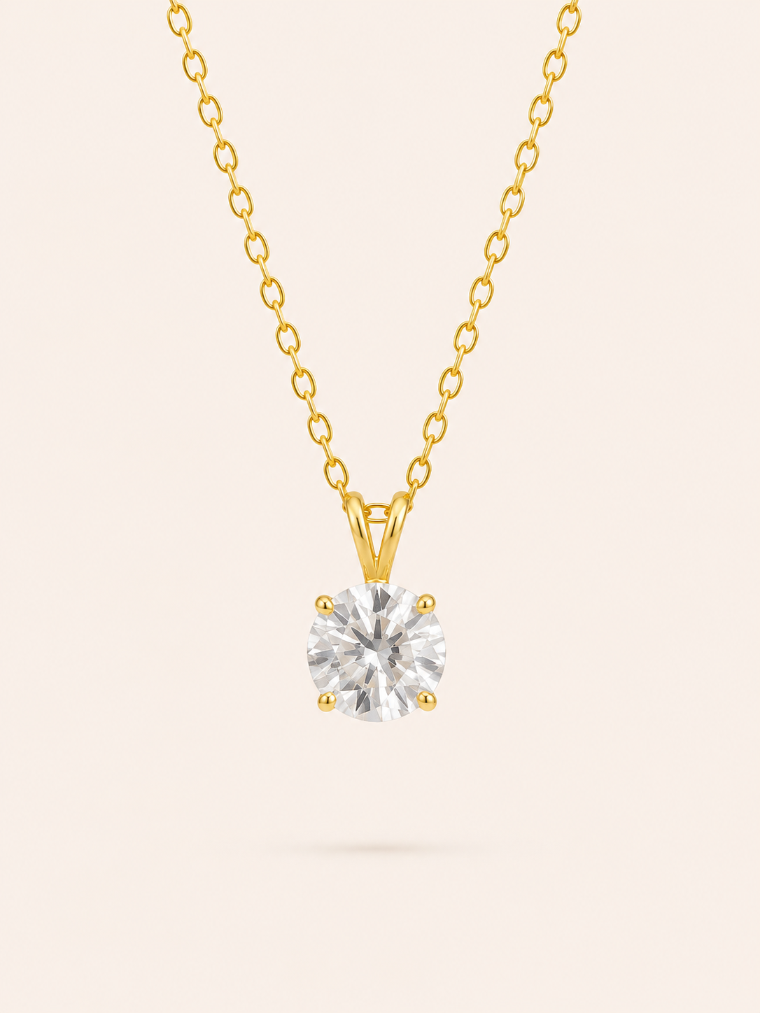 10KT MINIMALIST CZ STONE EXTRA SMALL PENDANT 10KT PreD CZ Weight 0.7GR