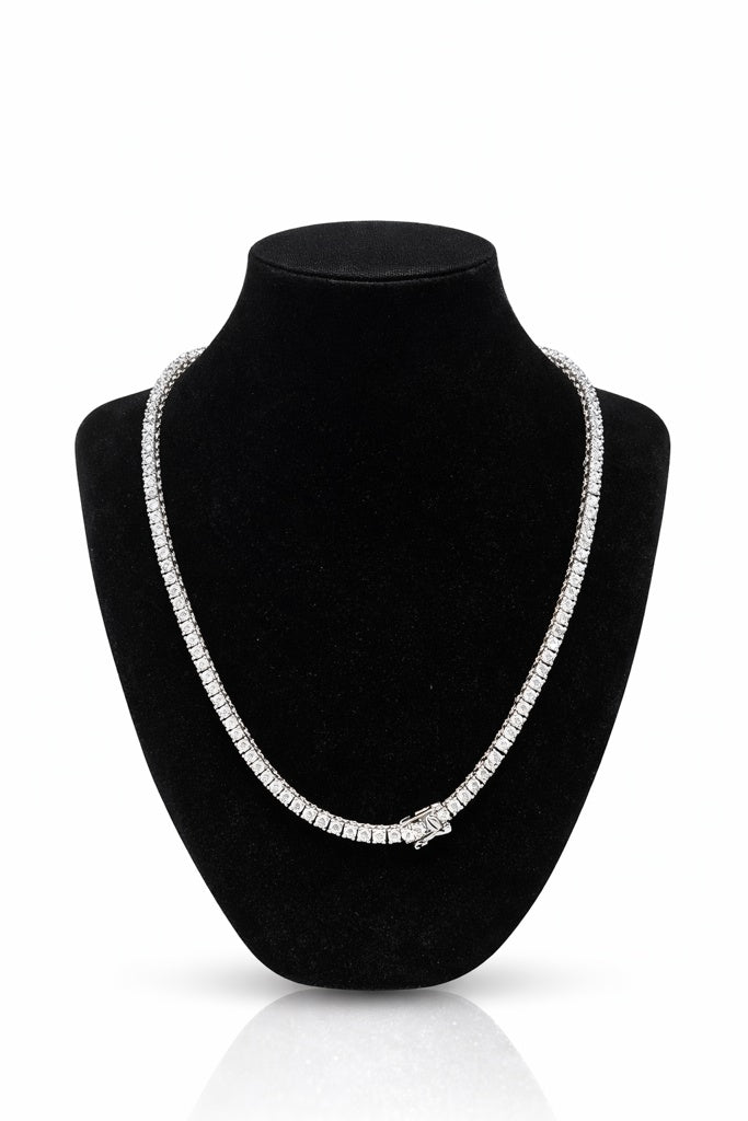 925 70CTW MOISSANITE TENNIS CHAIN Size 18INCH 2.5MM