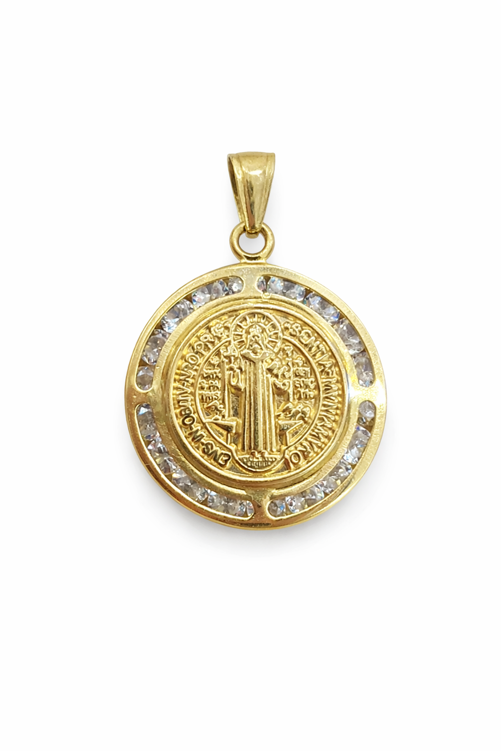 14KT ROUND RELIGIOSO PENDANT Size SMALL Weigth 2.5GR