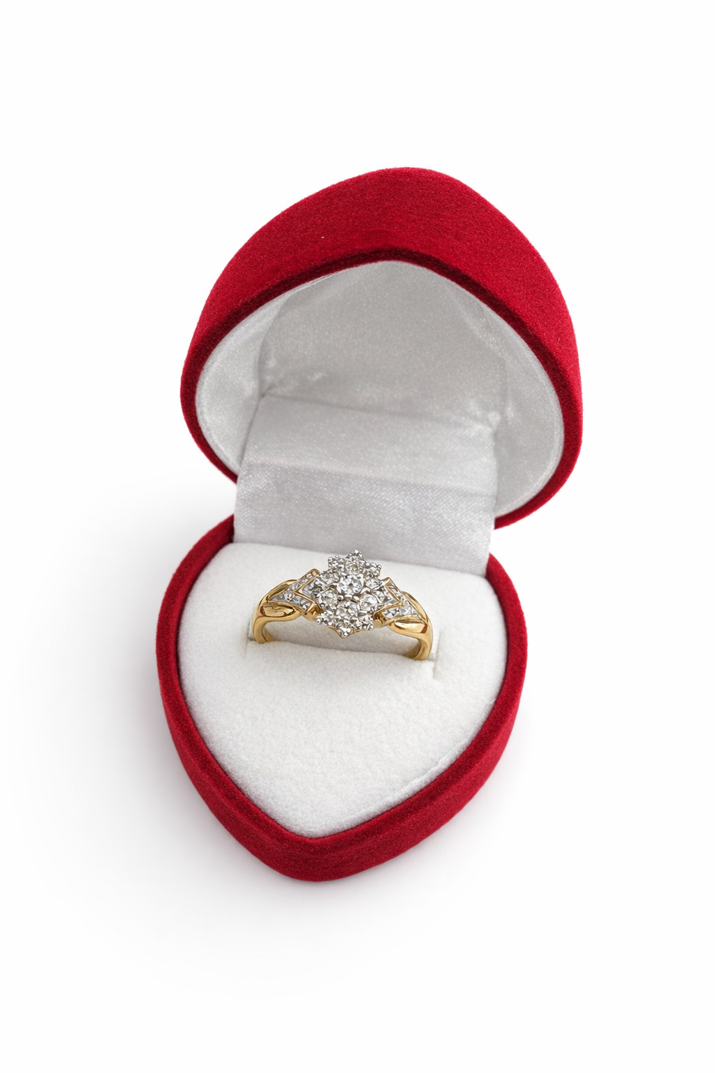 10KT MODERM DIAMOND  RING Size 7-0.06CT