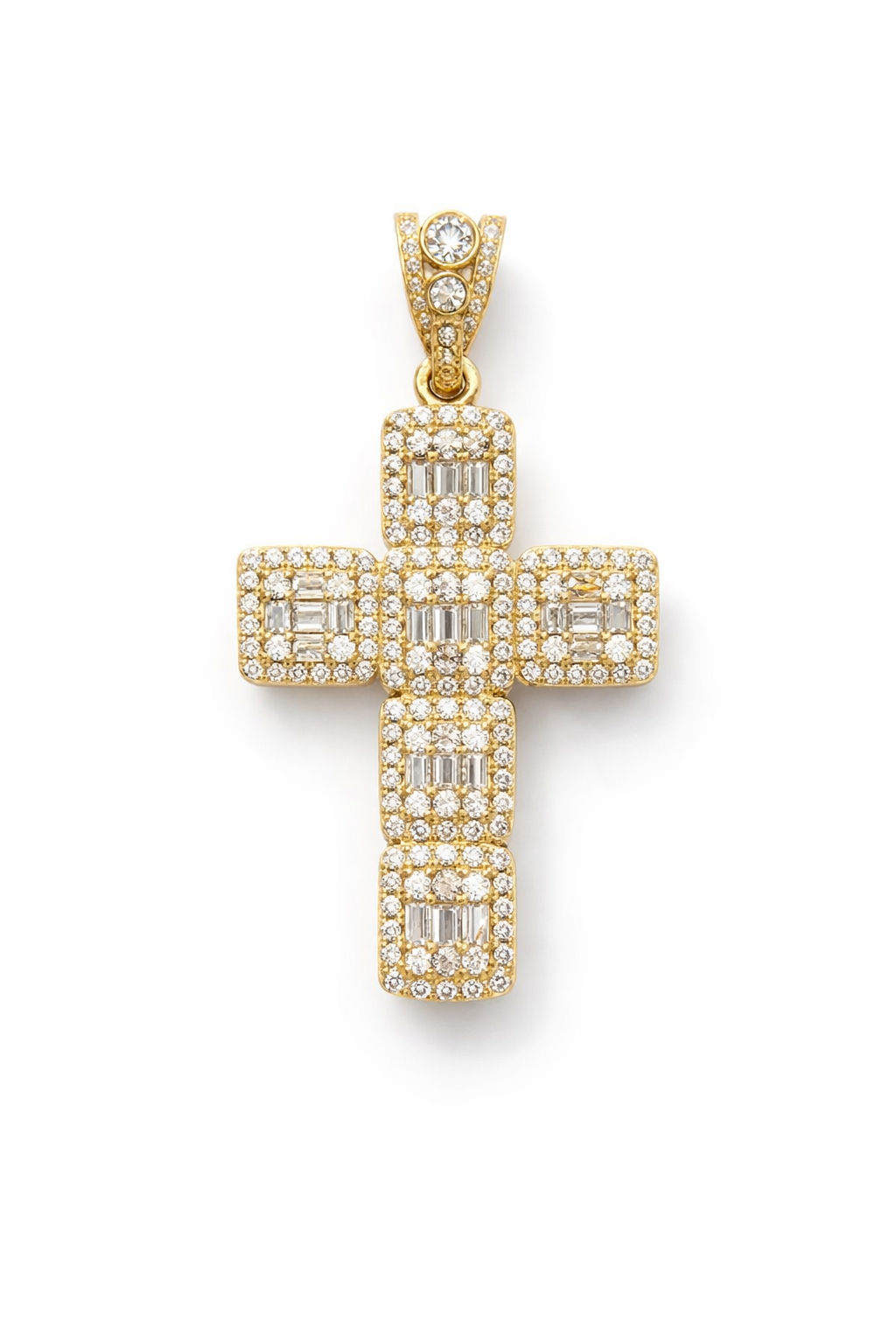 10KT CZ CROSS PENDANT Size  Weigth 6.9GR