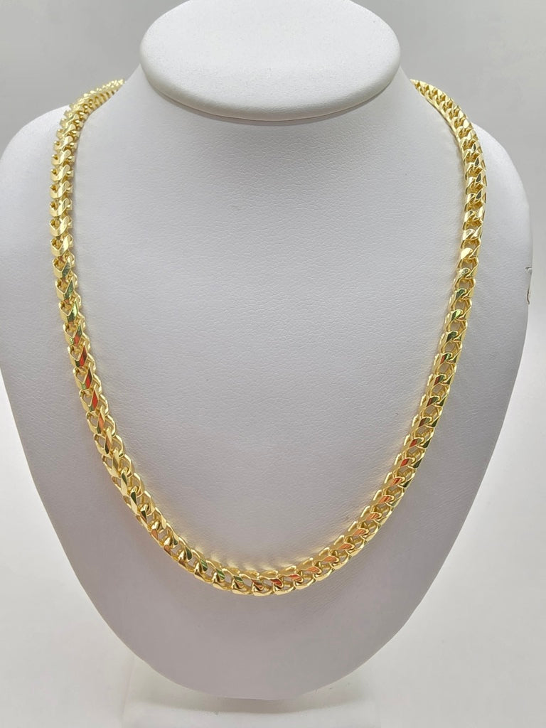 10KT SOLID FRANCO CHAIN Size 22INCH 4MM Weight 32.2GR