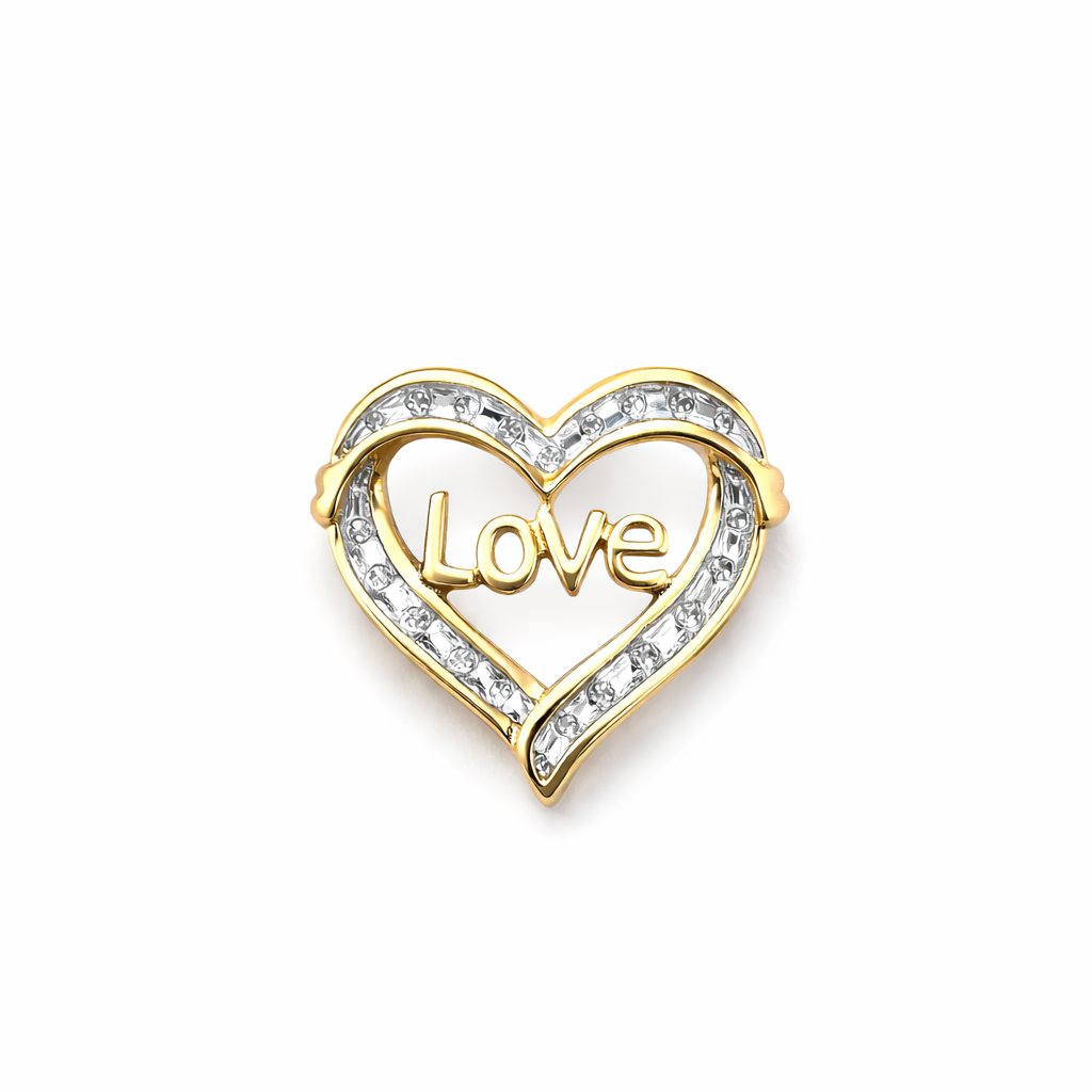 10KT LOVE INSIDE HEART PENDANT Size  Weigth 1.8GR