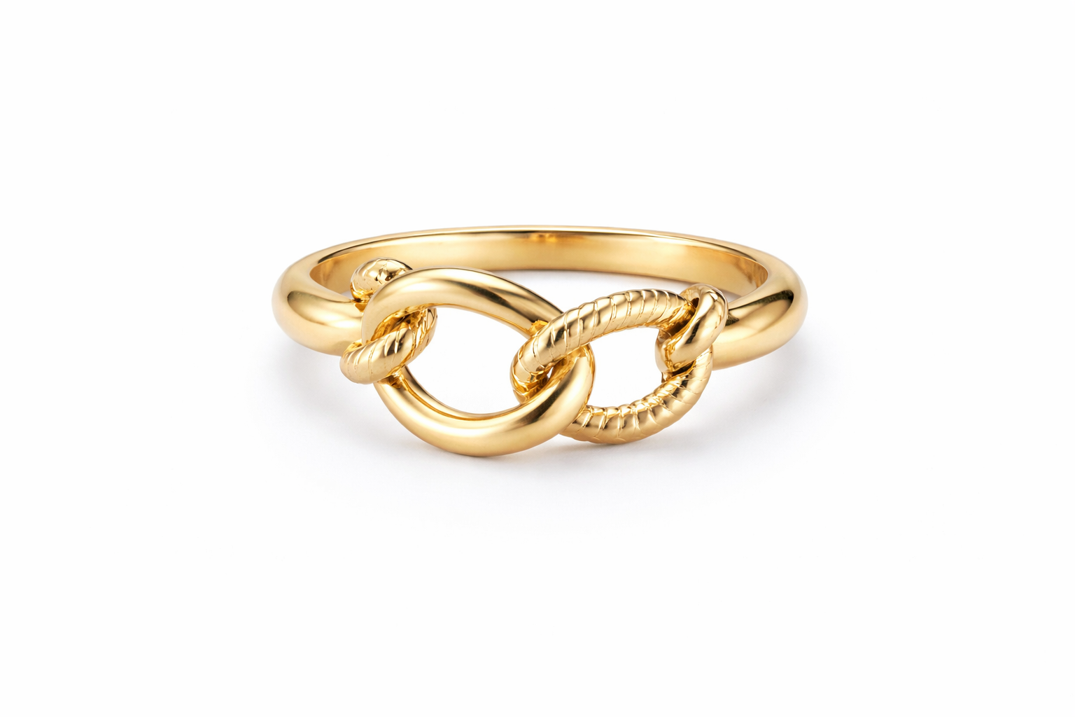 14KT CHAIN DESIGN RING Size 6.5 Weigth 2.8GR