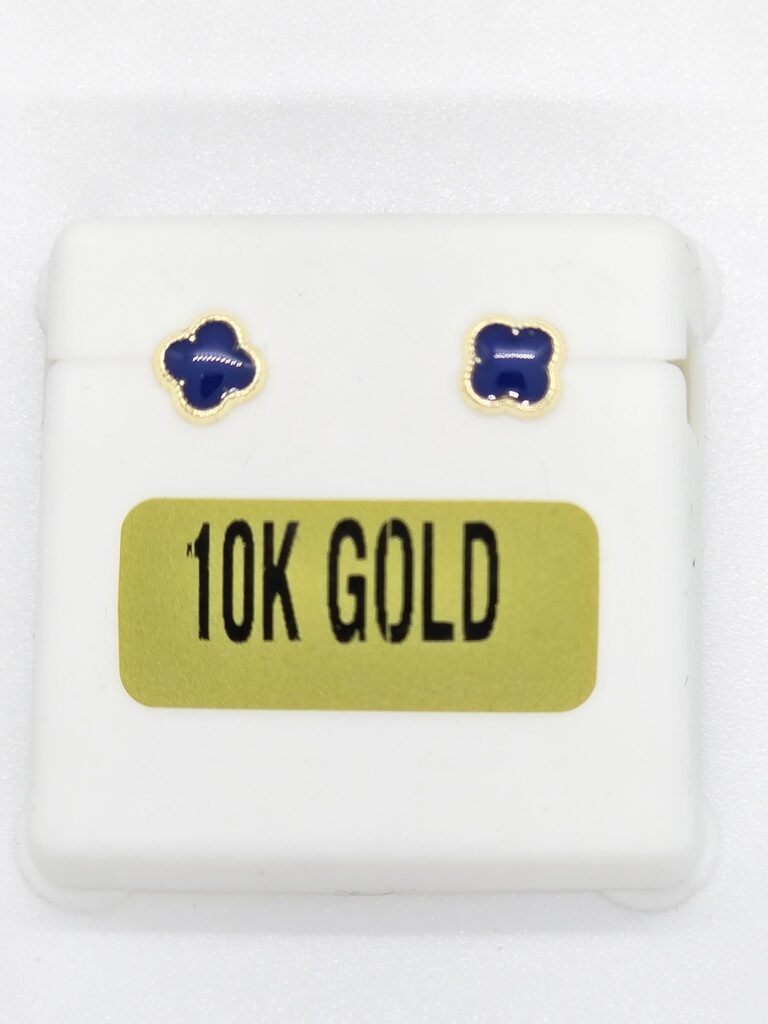 10KT FLOWER EARRINGS Size  Weigth 1.2