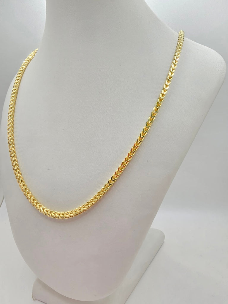 10KT HOLLOW FRANCO CHAIN 20INCH 2.5MM Weight 5.82GR
