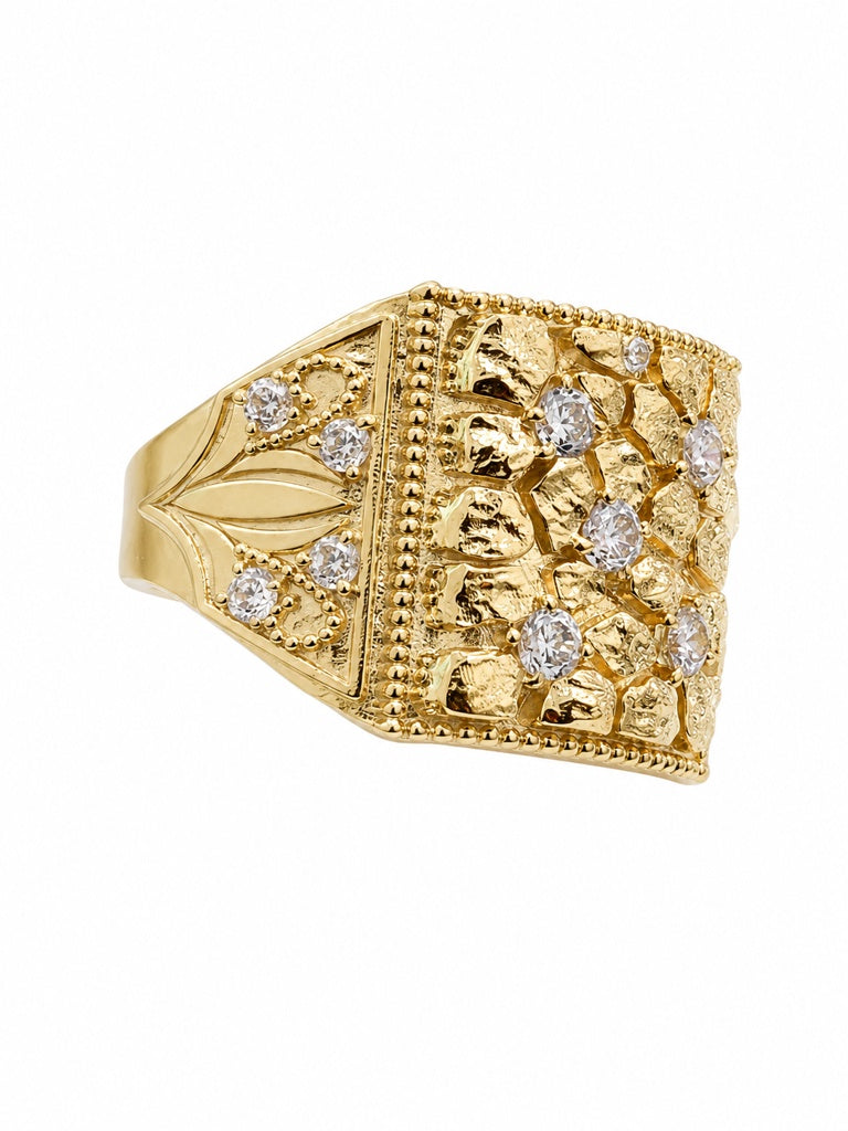 10K NUGGET RING Size 11.5