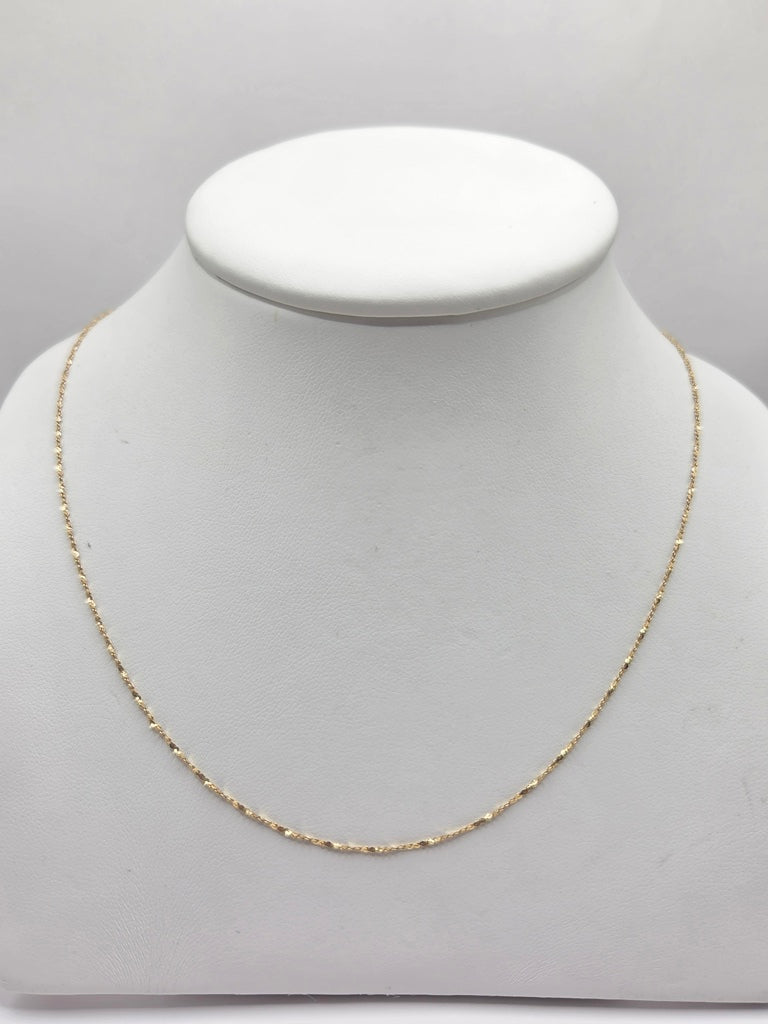 14KT SOLID ROPE CHAIN Size 20INCH 1MM Weight 1.7GR