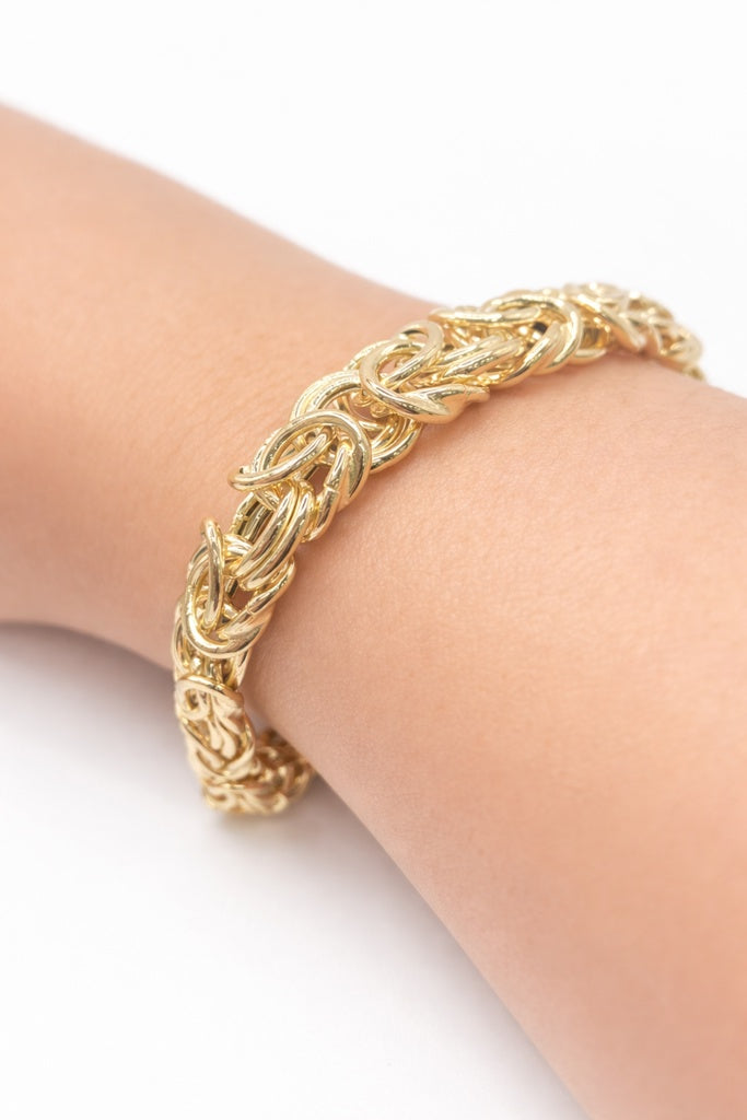10KT DEGRADING BYZANTINE BRACELET  Size 7.5INCH  Weigth 9.3GR