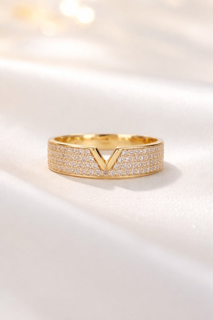 14KT V BAND RING Size 7 Weigth 2GRS