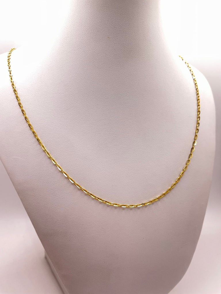 10KT ROLO CHAIN 20INCH 1.5MM