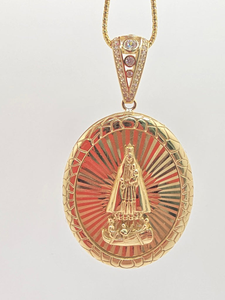 10KT MEDIUM OVAL CARIDAD PENDANT Weight 6.6GR