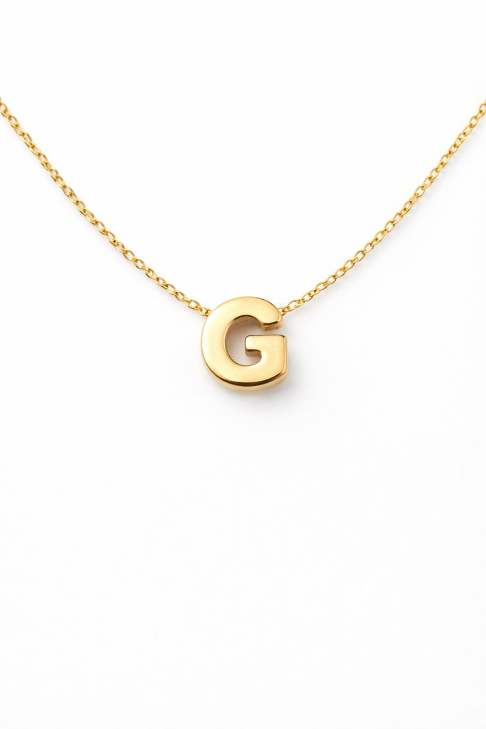 10KT CHAIN WITH LETTER "G" PENDANT Size 18 Weigth 1.45G