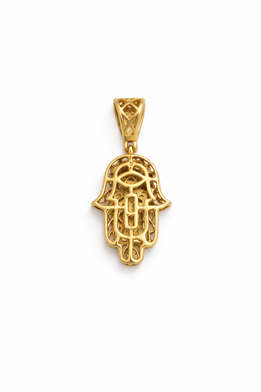10KT DIAMOND HAMSA PENDANT Size 0.37CT Weigth 3.4GR