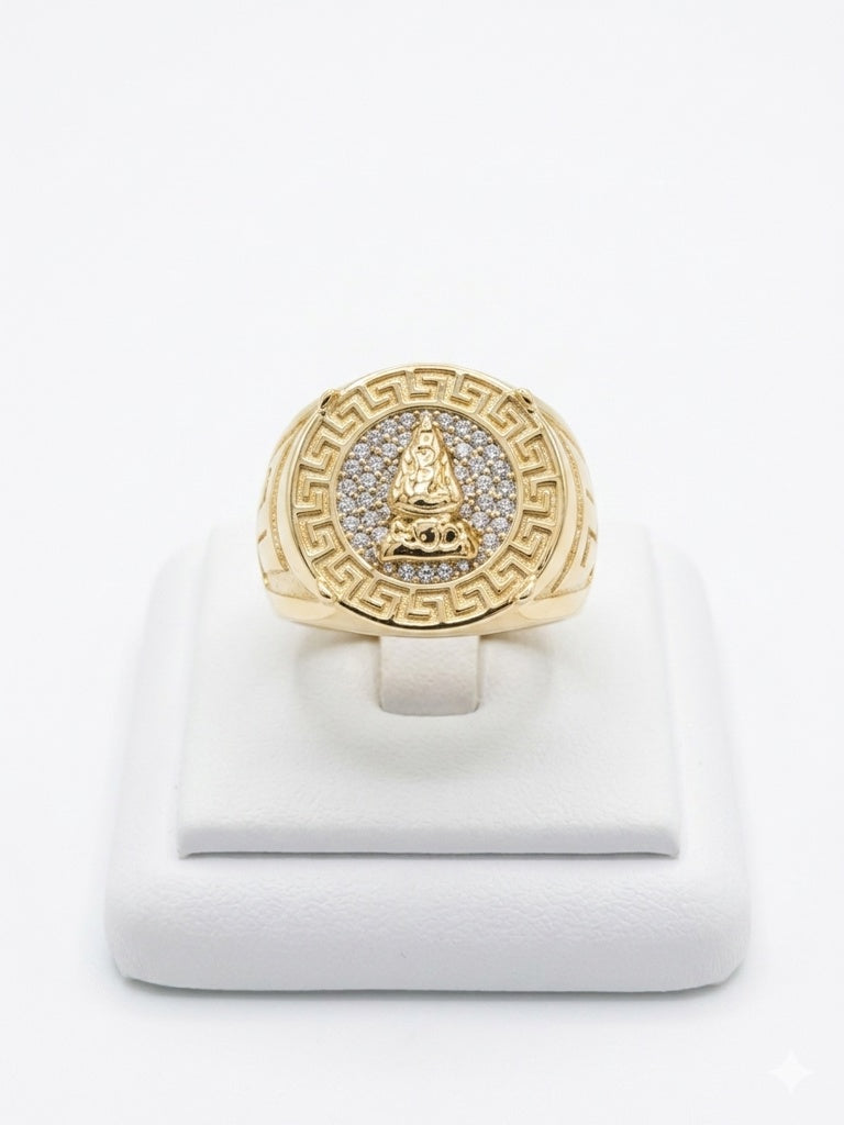 10KT GREEK VIRGEN RING Size 11