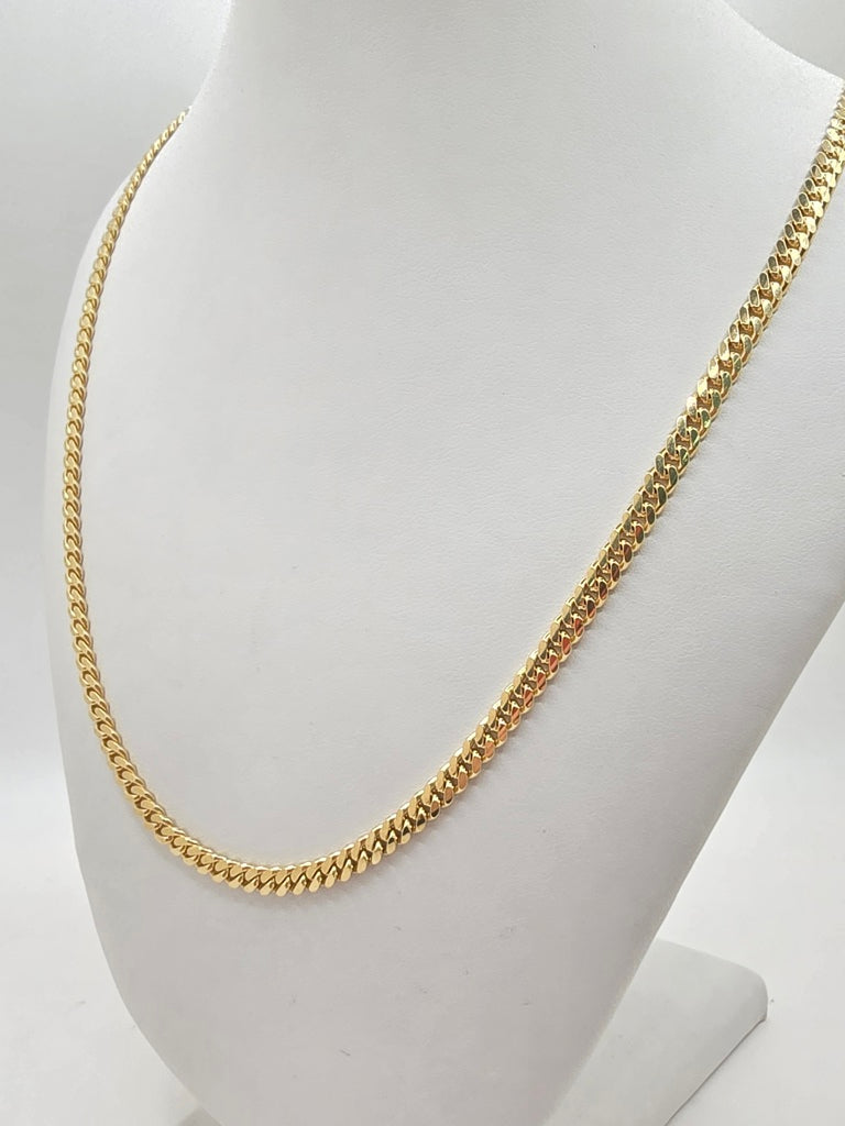 14KT SOLID MIAMI CUBAN CHAIN Size 16INCH 4MM Weight 20.3GR