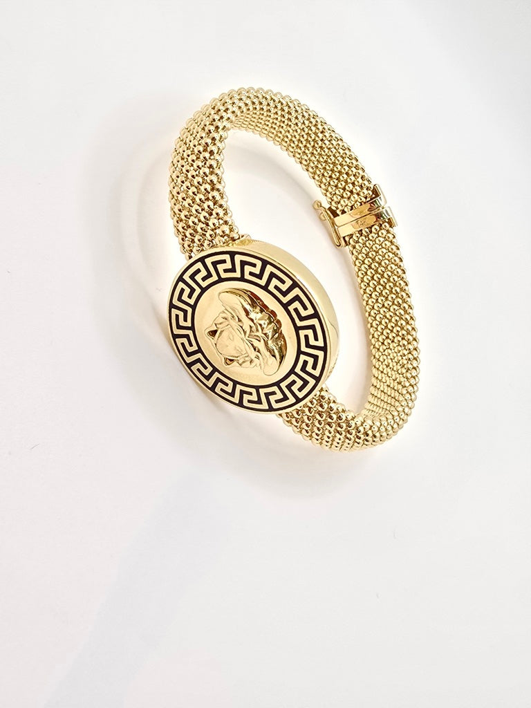 14KT MEDUSA MILANESA BRACELET  Size 8INCH 11MM Weight 24.2GR