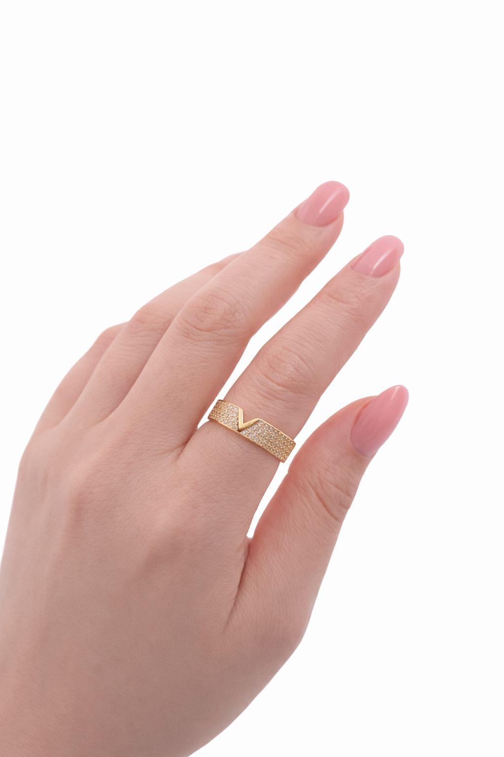 14KT V BAND RING Size 7 Weigth 2GRS