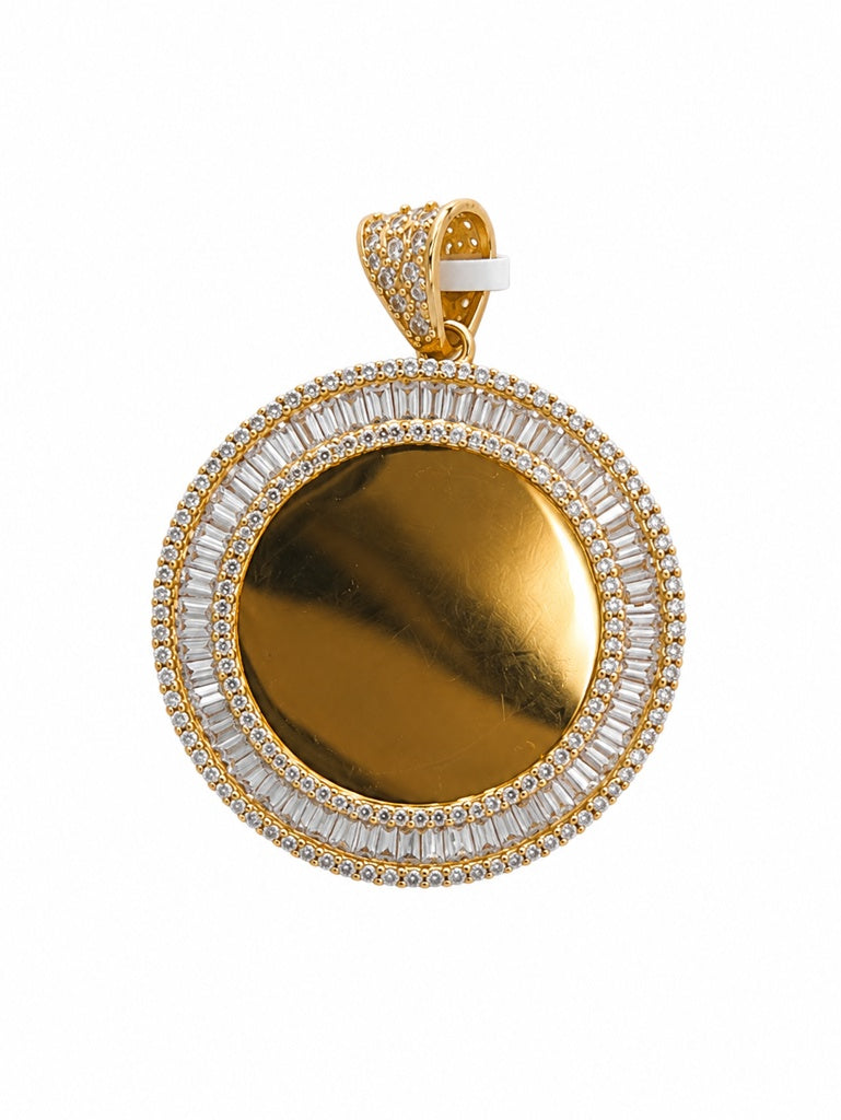 10KT ROUND CZ MEMORIAL PENDANT Size  Weigth 3.9GR