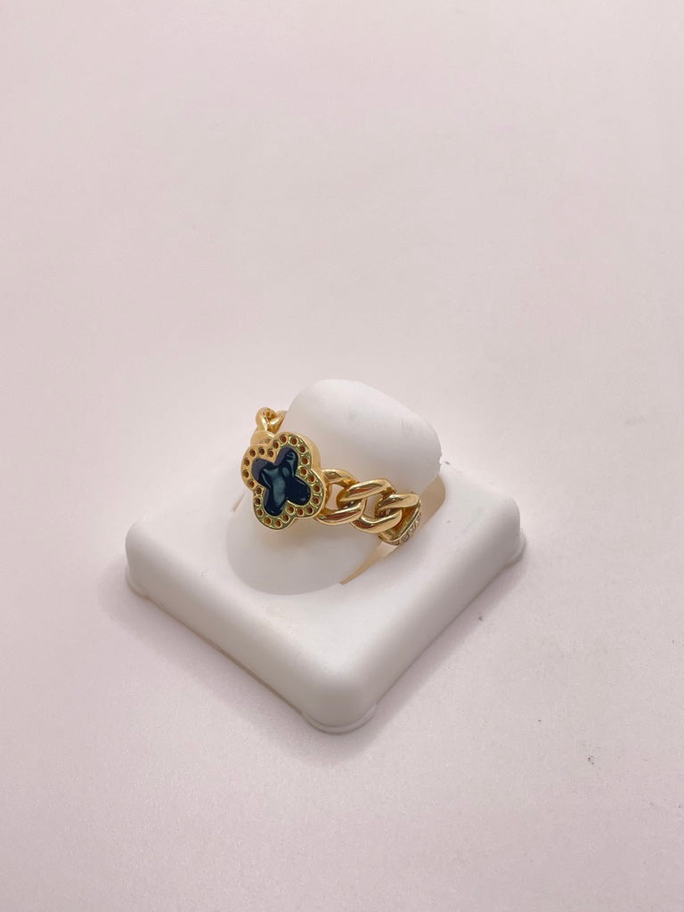 10KT FLOWER RING Size 8.5 Weigth 3.2GR