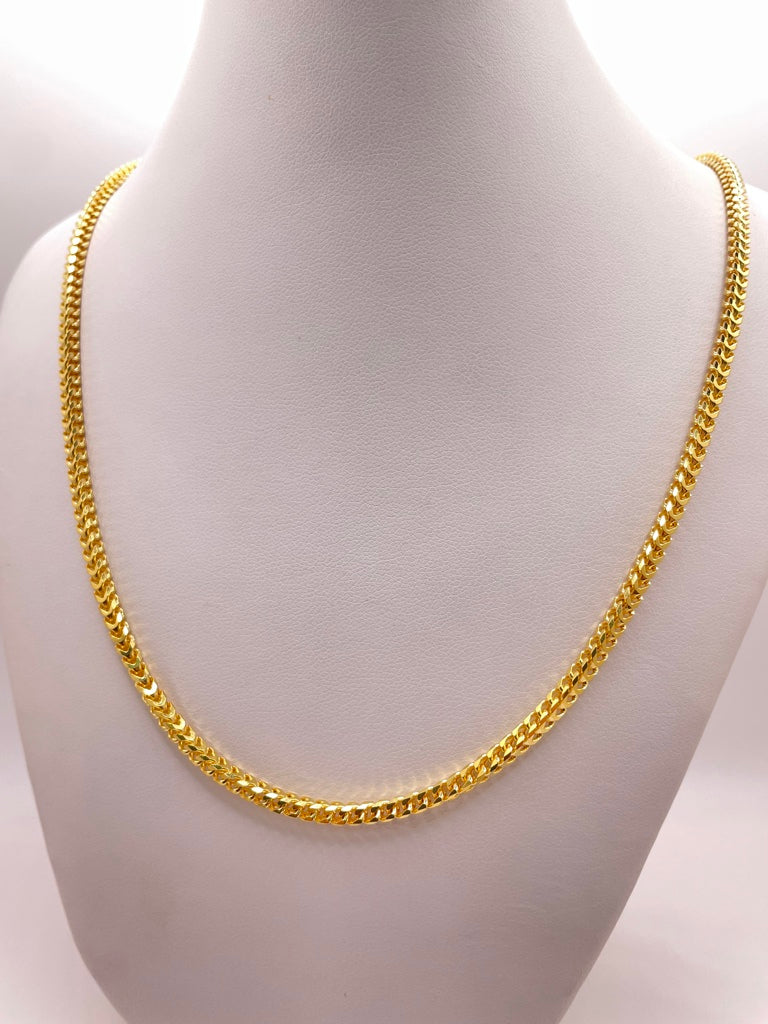 10KT SOLID FRANCO CHAIN Size 4MM 24INCH Weight 52.8GR