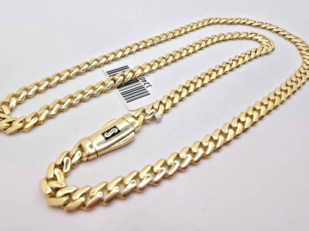10KT CERTIFIED PLAIN MONACO CHAIN Size 5MM Weight 10.5GR