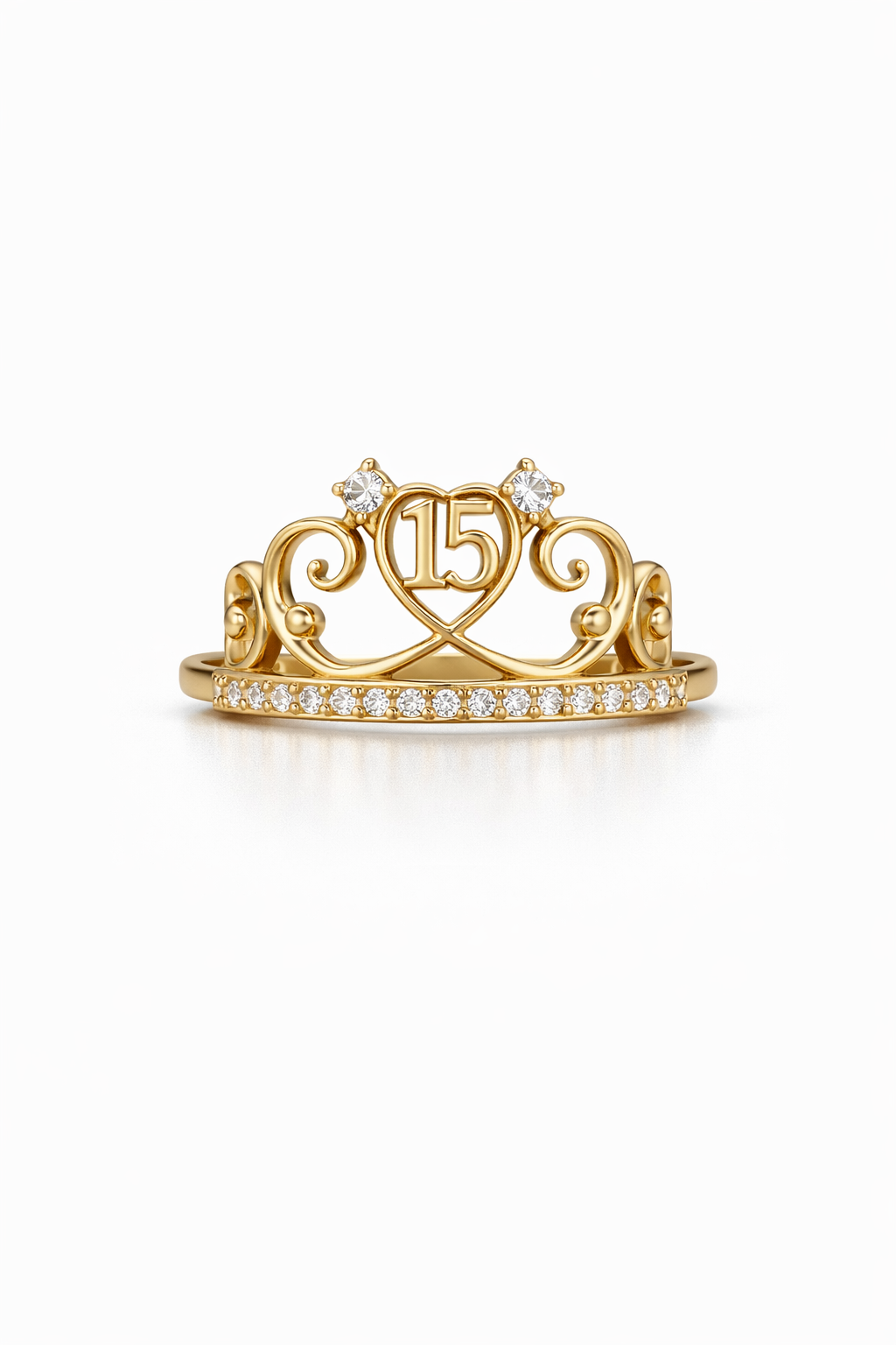 10KT BEAUTIFUL RING FOR A 15-YEAR-OLD BIRTHDAY GIRLS SIZE 7 Weight 2.5GR