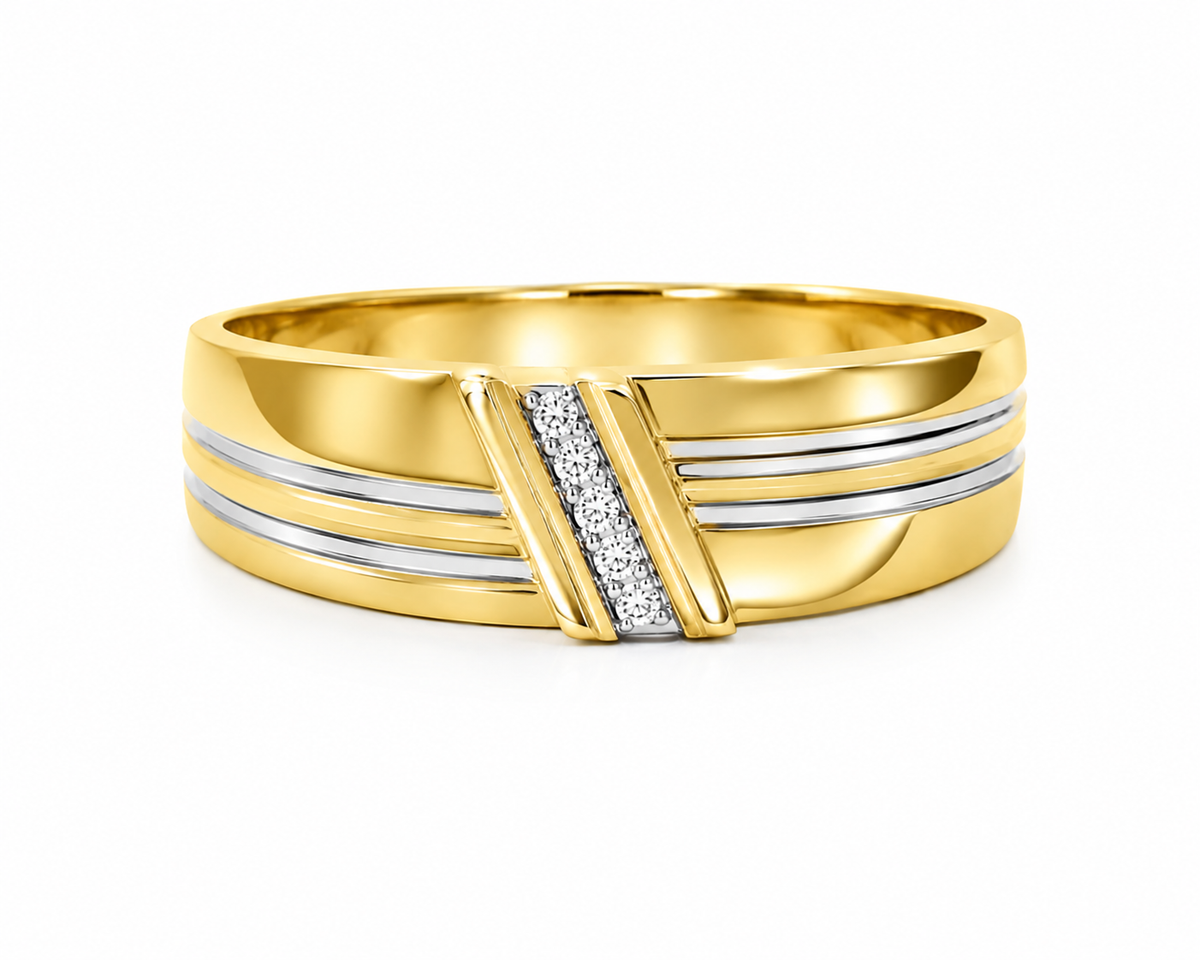 10KT DIAMOND BAND RING Size 10/0.06CT