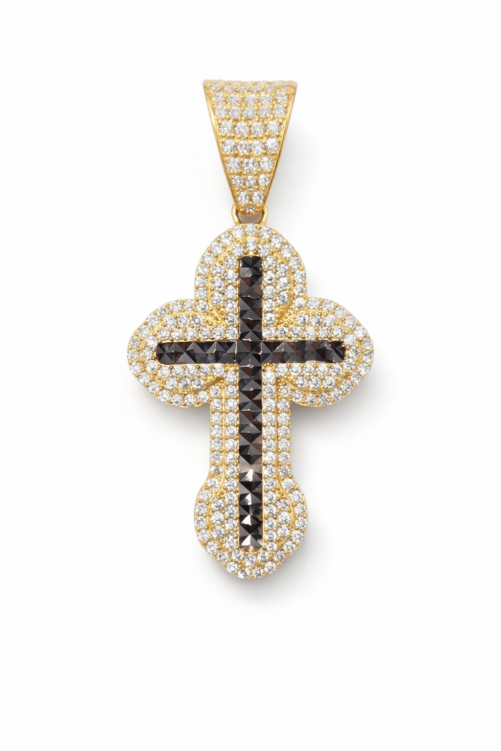 10KT CZ CROSS PENDANT Size  Weigth 8.6GR