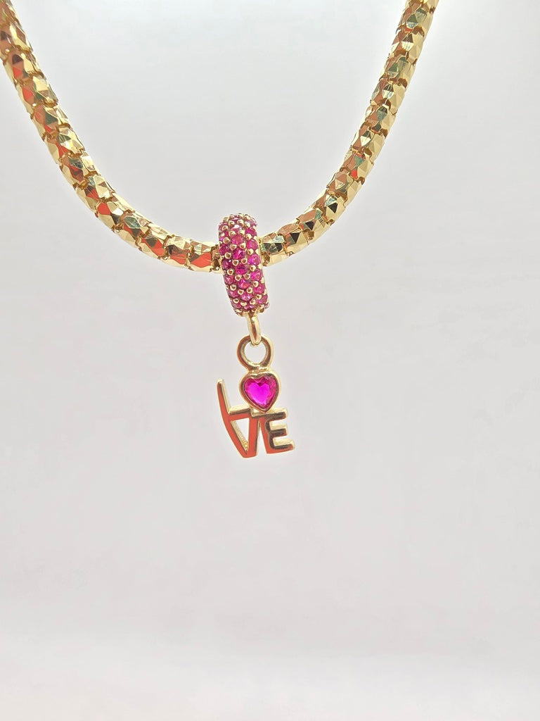 10KT LOVE CHARM  Weight 1.4GR