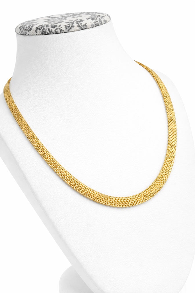 10KT  BISMARK LINK NECKLACE Size 16INCH 6MM Weigth 9.2GR