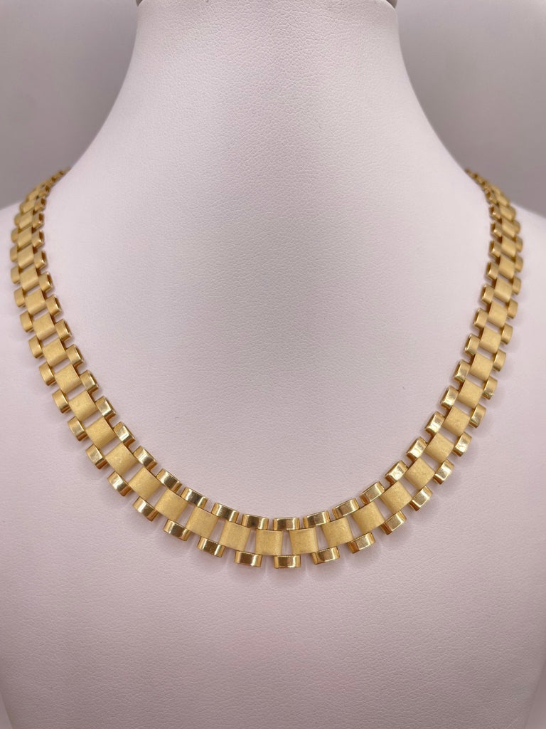 10KT WATCH  STYLE LINK NECKLACE 8.5MM