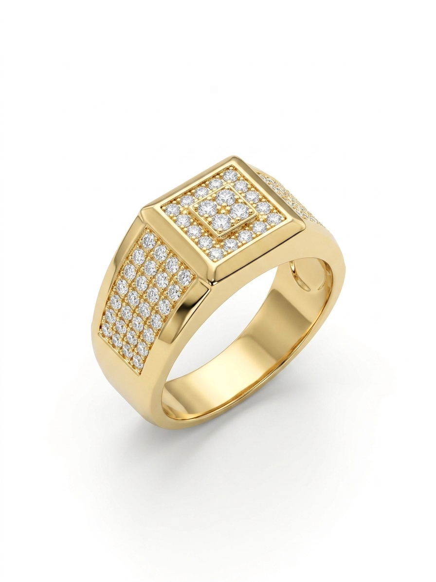 10KT CZ STONE RING Size 12