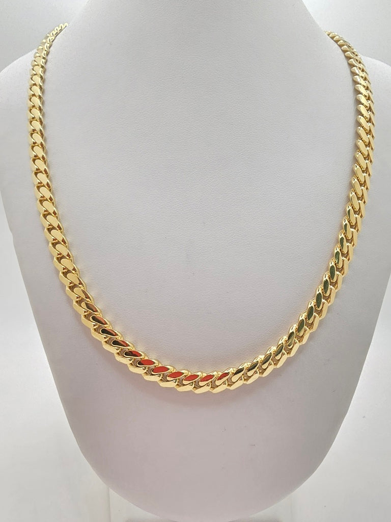 10KT SOLID MIAMI CUBAN CHAIN Size 24INCH 7MM Weight 76.4GR