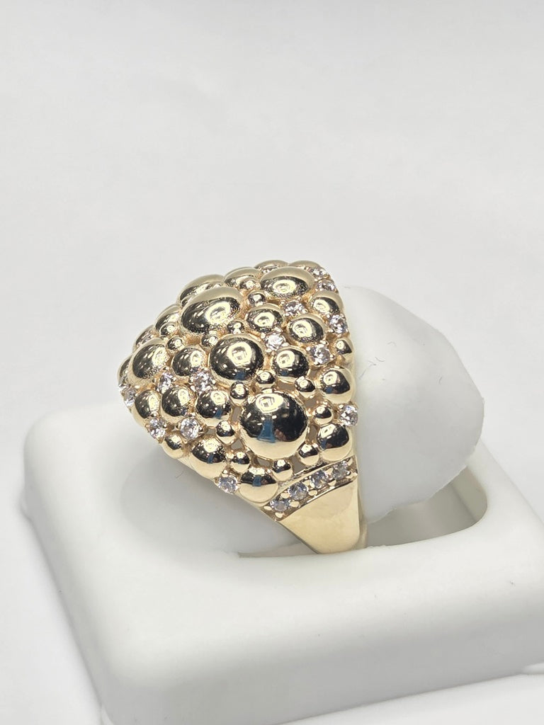 10KT MODERN CORN DESIGN WOMAN'S RING Size 8 Weigth 3.3GR