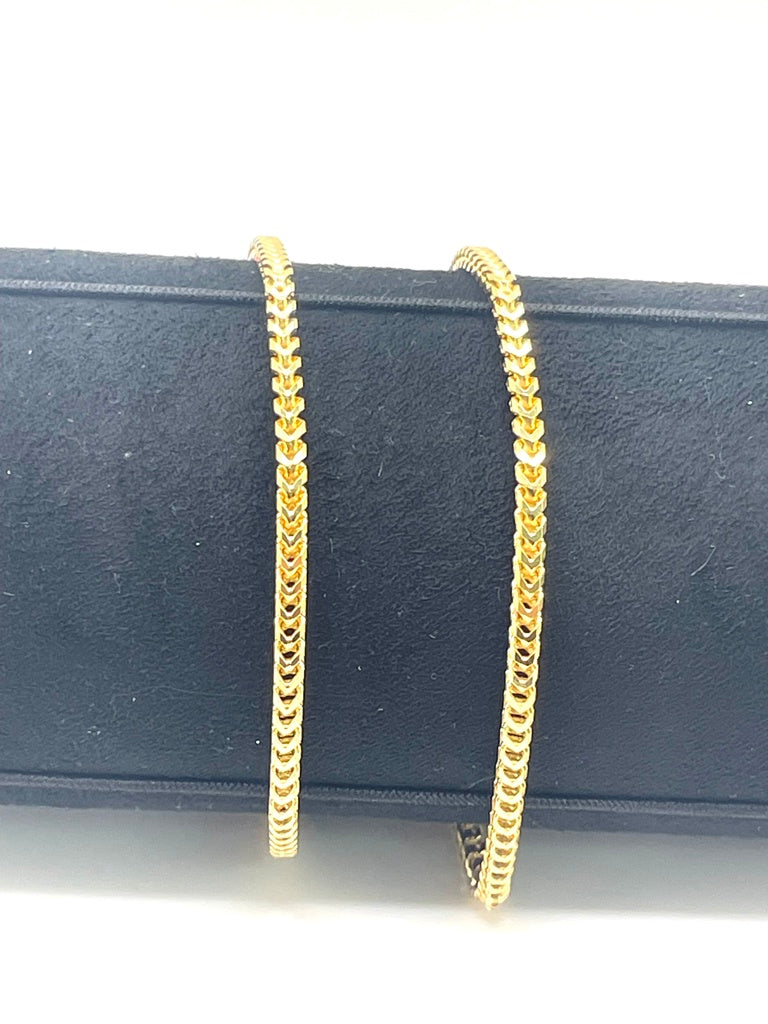 10KT FRANCO BRACELET Size 8INCH 3MM Weight 8.5GR