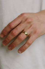 10KT SOLID PLAIN MAN'S WEDDING BAND RING Size 12 5MM Weigth 4.3GR