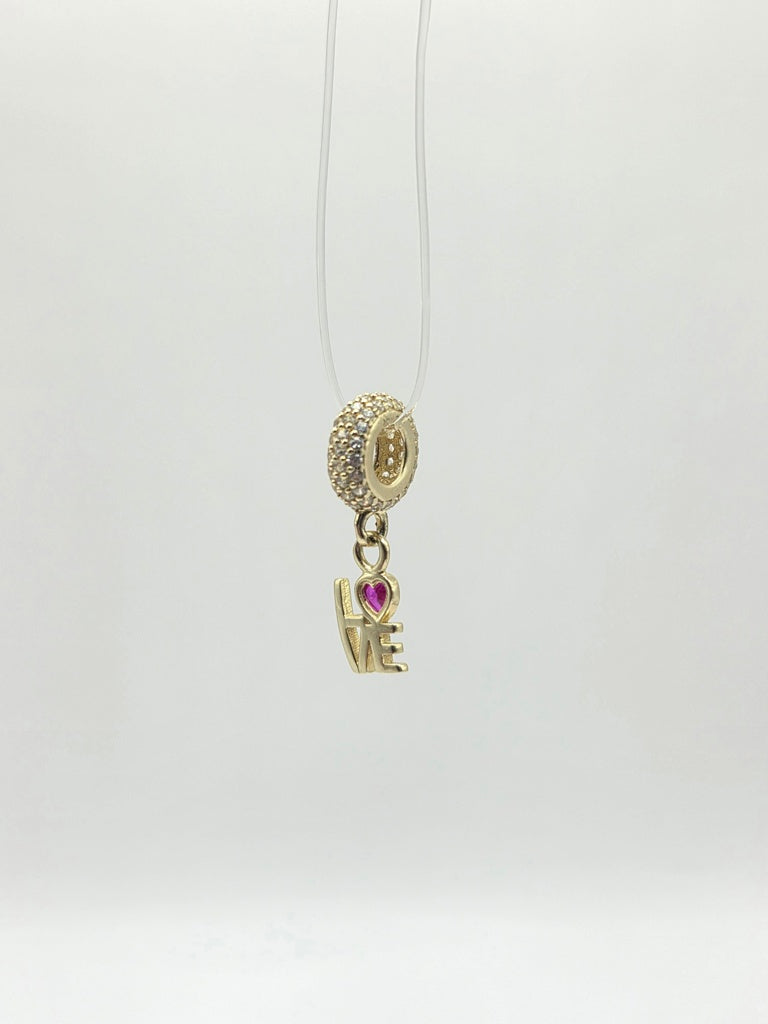 10KT LOVE CHARM Size  Weigth 1.4GR