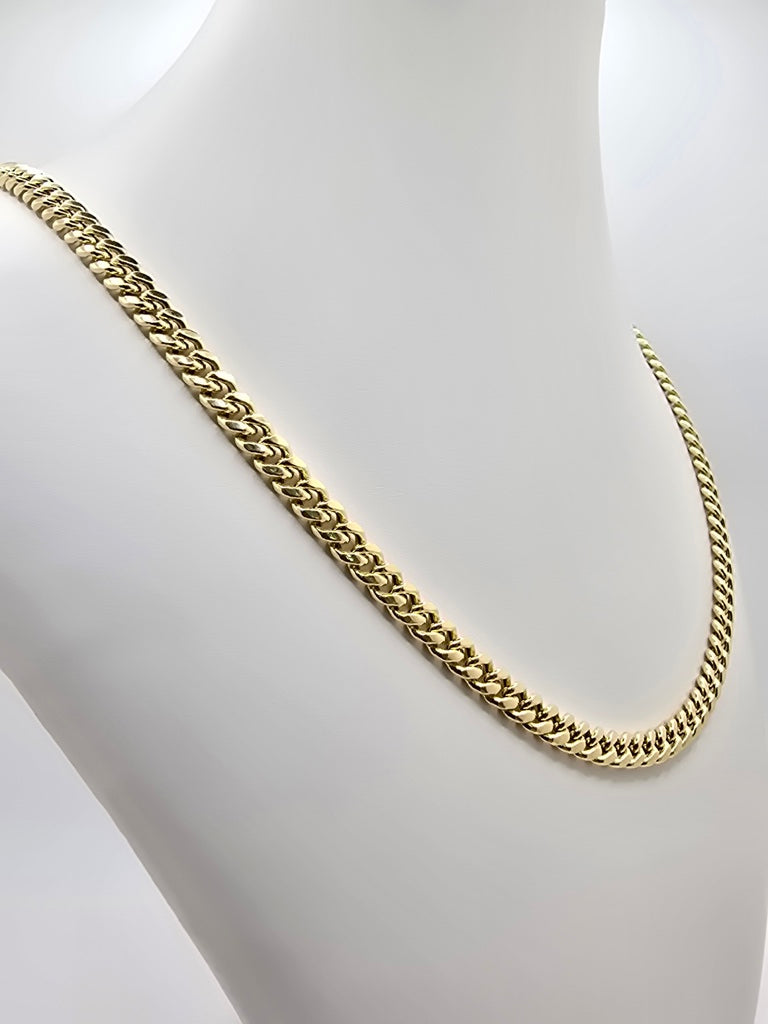 10KT SEMISOLID MIAMI CUBAN CHAIN  Size 20INCH 5MM Weight 11GR.