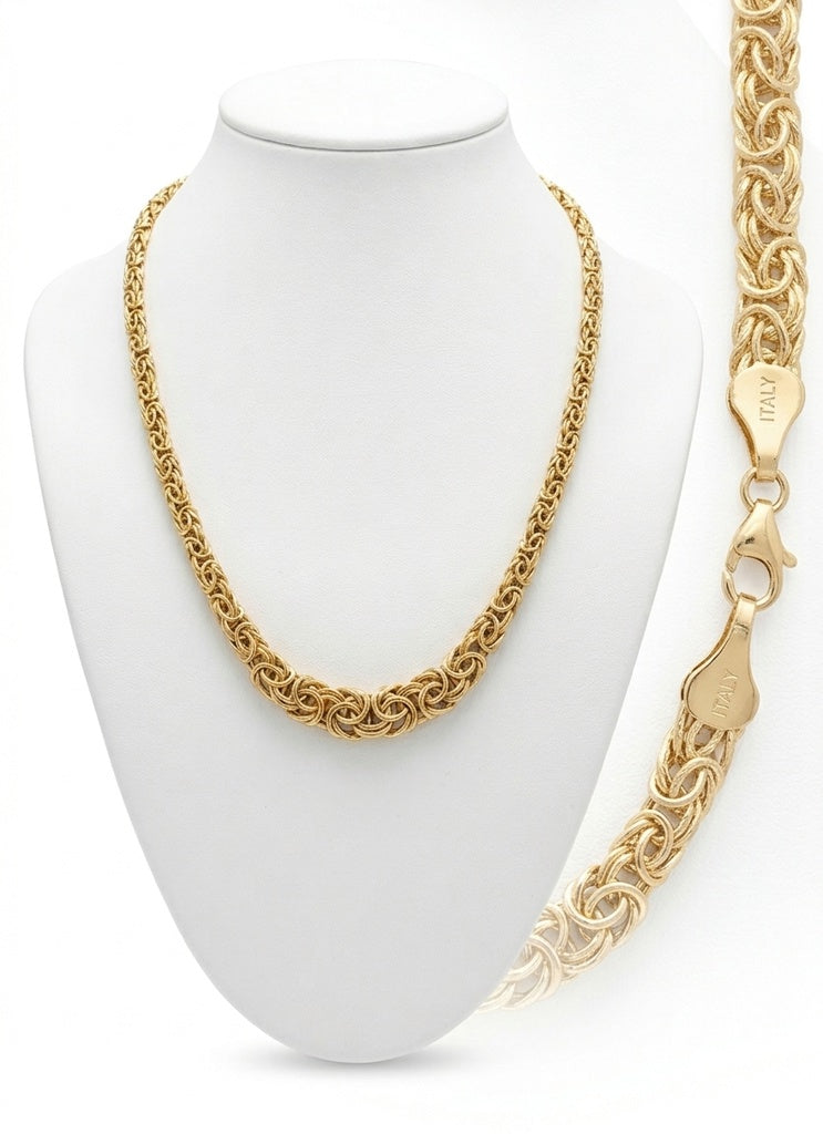 14KT MODERN BYZENTINE NECKLACE Size 18INCH  Weigth 12.3GR