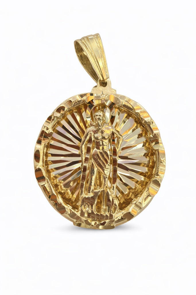 10KT SAN LAZAROUS ROUND MEDALLION PENDANT