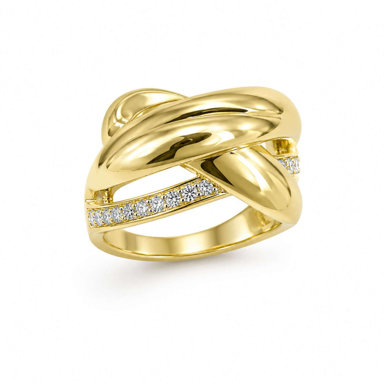 10KT ABSTRACT RING Size 8