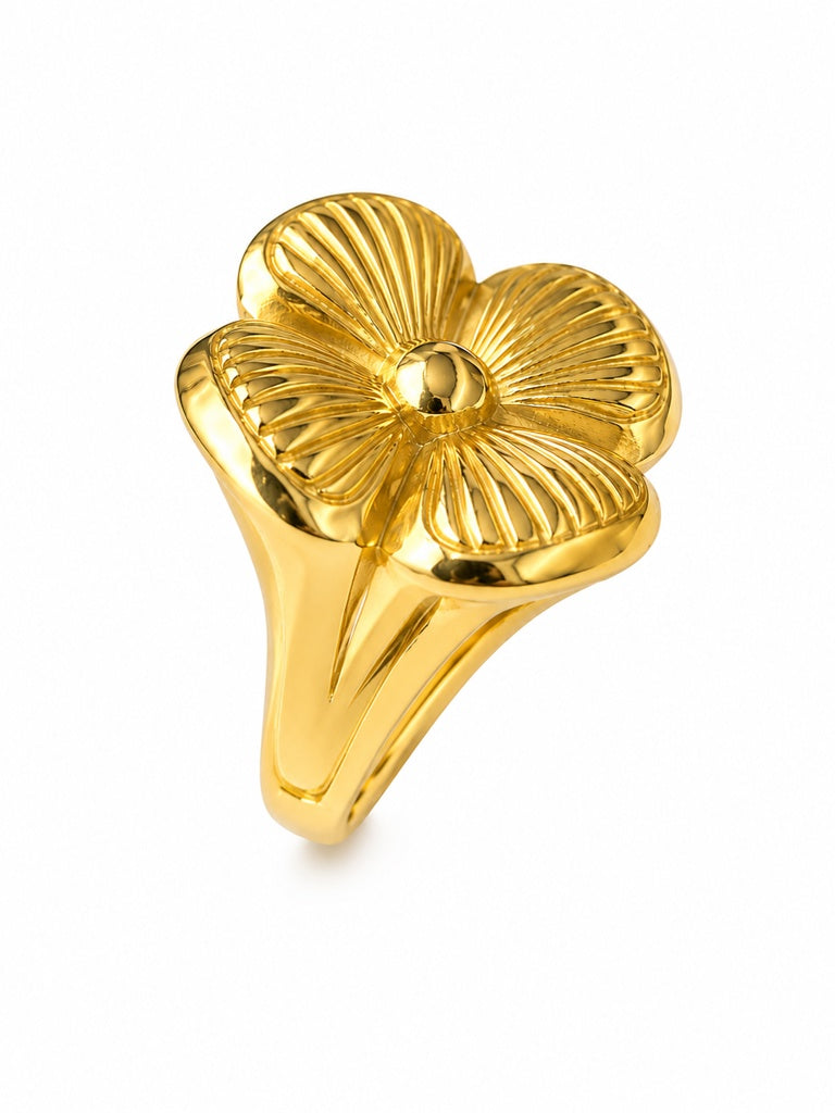 14KT MODERN MARGARITA STYLE FLOWER RING Size 7-8 Weigth 5.2GR