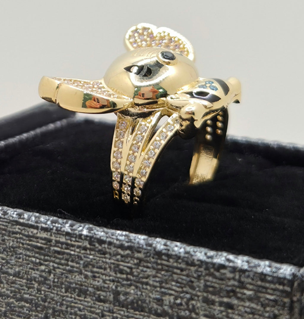 10KT CZ DELICATE STITCH RING Size 9 Weight 5.3GR