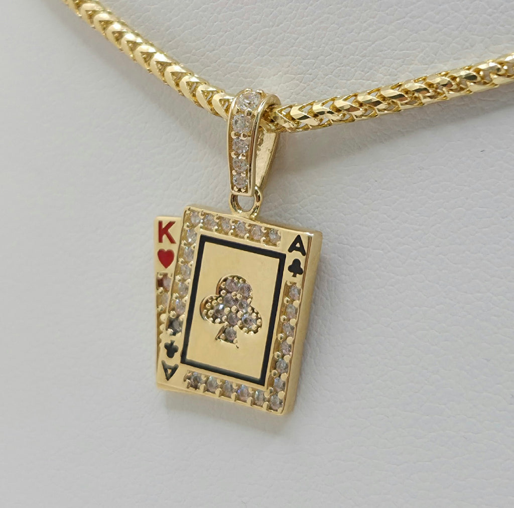 14KT SMALL POKER PENDANT Weight 2.1GR