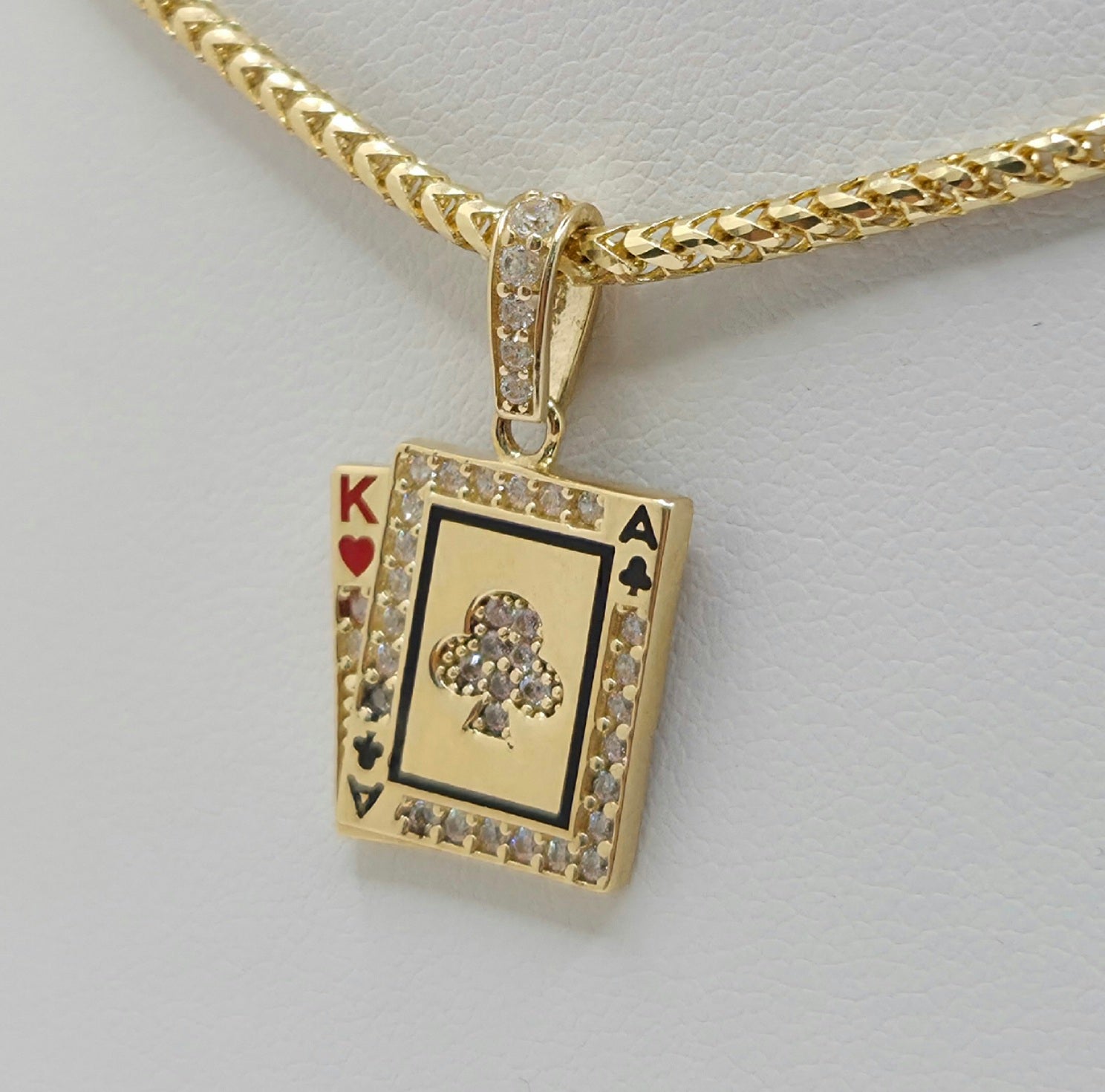 14KT SMALL POKER PENDANT Weight 2.1GR