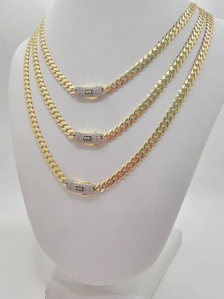 10KT CERTIFIED MONACO CHAIN CZ CLOSURE Size 18INCH 5MM Weight 11.7GR