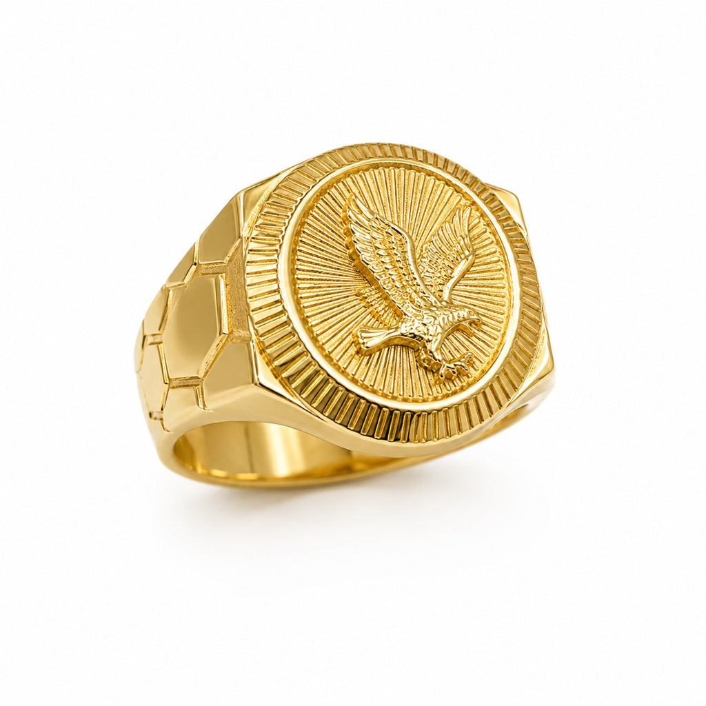 10KT EAGLE RING Size 11 8.6GR